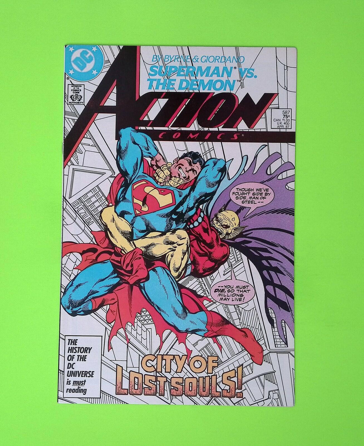 Action Comics #587 Vol. 1 1987 DC Comics Higher Grade Comic Book B80-85