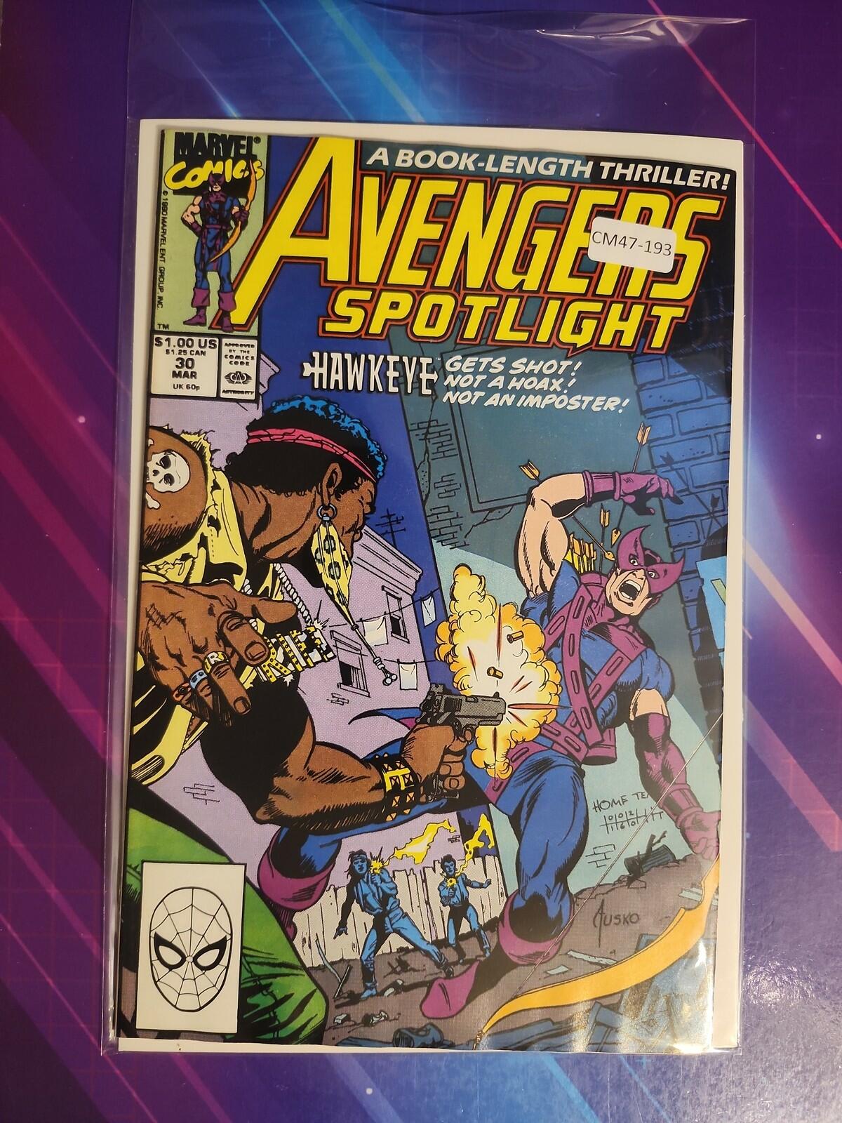 AVENGERS SPOTLIGHT #30 8.0 1ST APP MARVEL COMIC BOOK CM47-193