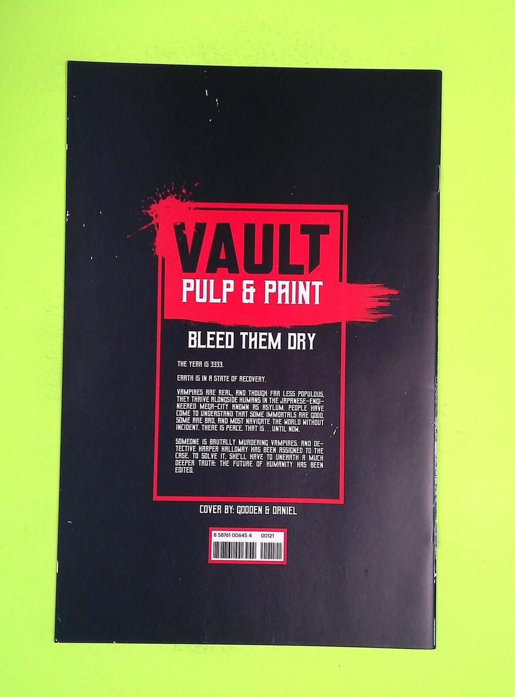Bleed Them Dry #1b 2020 Vault Comics Variant High Grade Comic Book M26-52