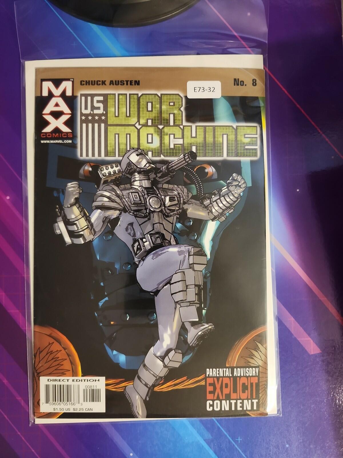 U.S. WAR MACHINE #8 VOL. 1 8.0 MAX COMIC BOOK E73-32
