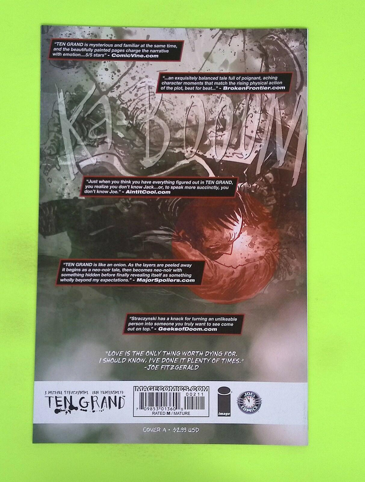 Ten Grand #2 2013 Image Comics High Grade Comic Book M59-223