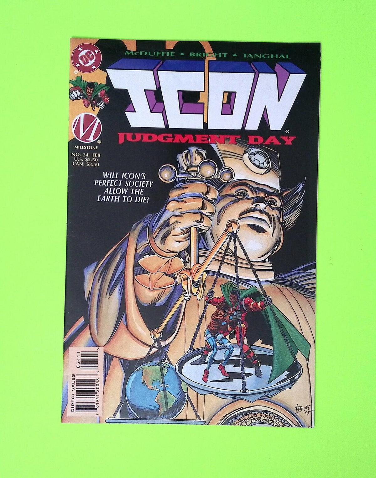 Icon #34 1996 Milestone Higher Grade Comic Book X238-3