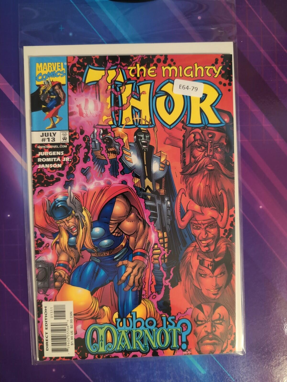 THOR #13 VOL. 2 HIGH GRADE MARVEL COMIC BOOK E64-79