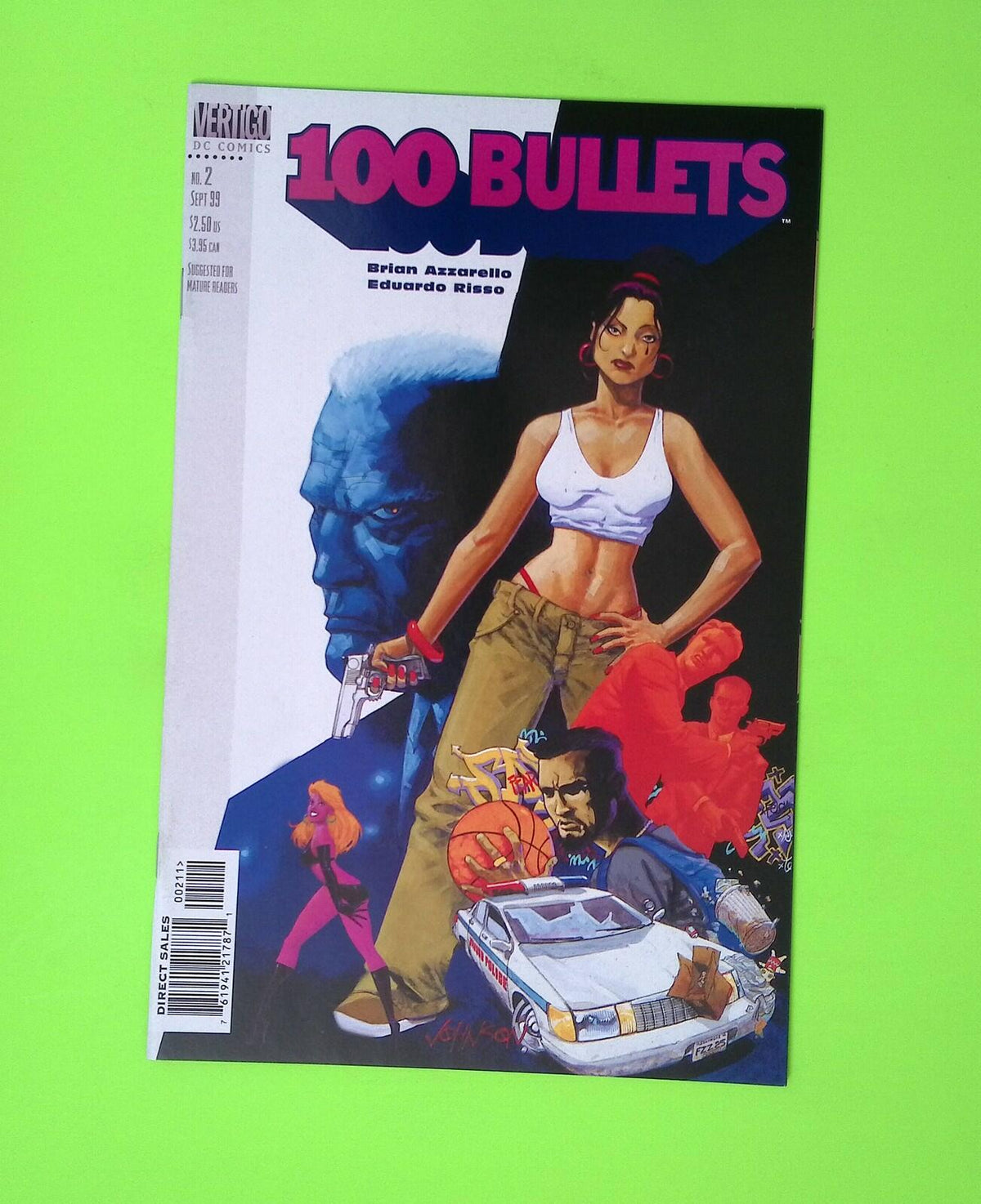 100 Bullets #2 1999 Vertigo 1st App High Grade Comic Book B49-28