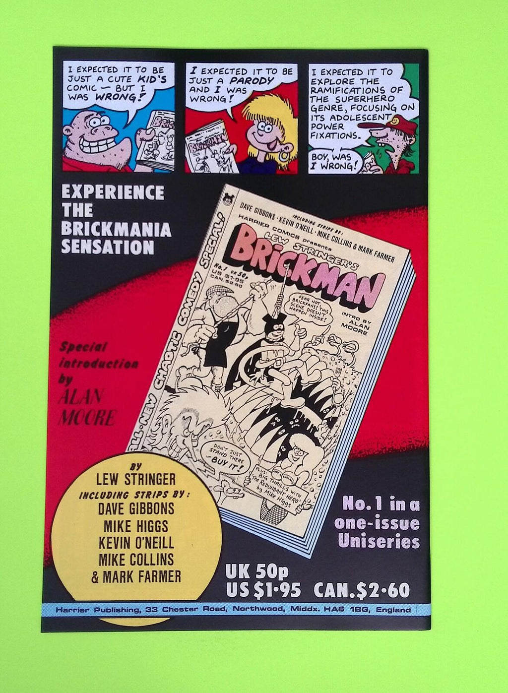 Second City #1 Harrier Comics High Grade Comic Book M76-125
