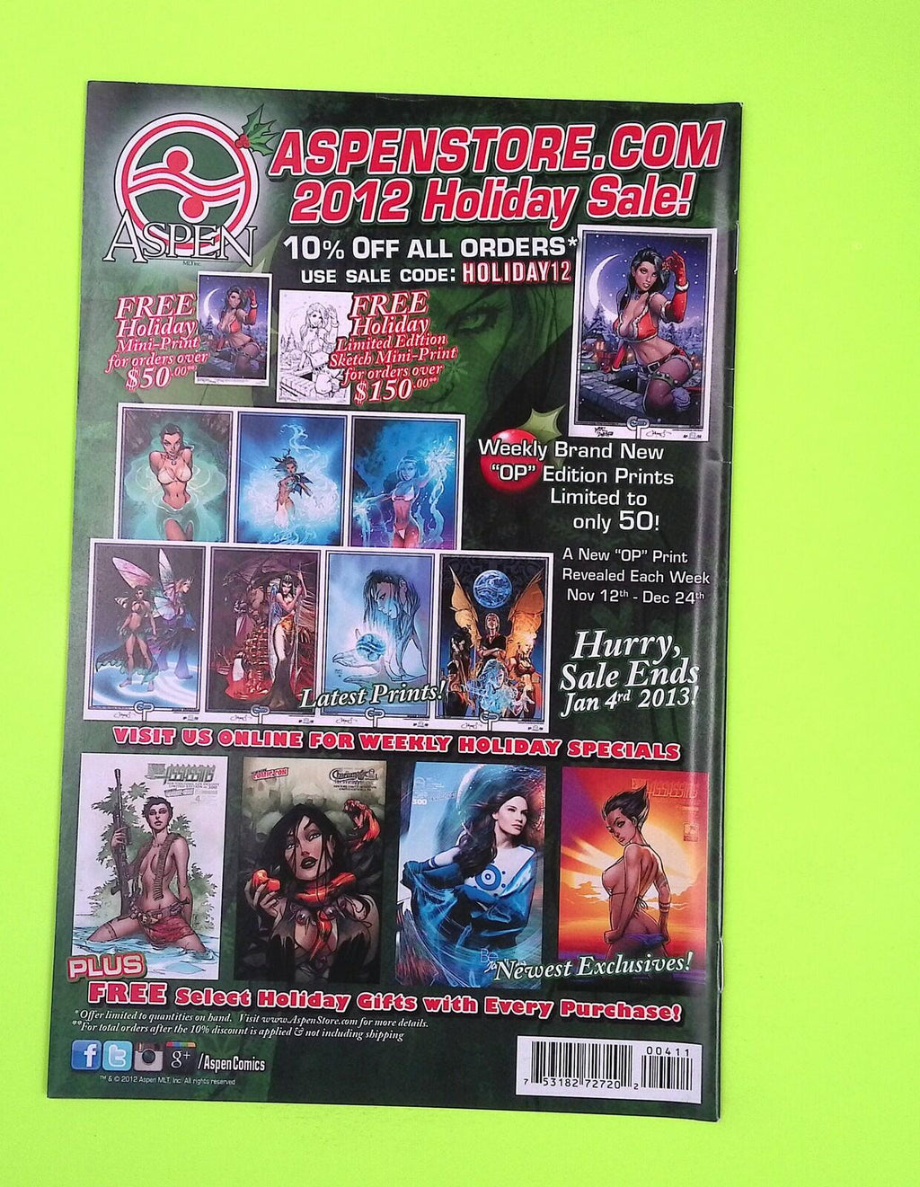 Idolized #4 2012 Aspen MLT Inc. High Grade Comic Book J87-265