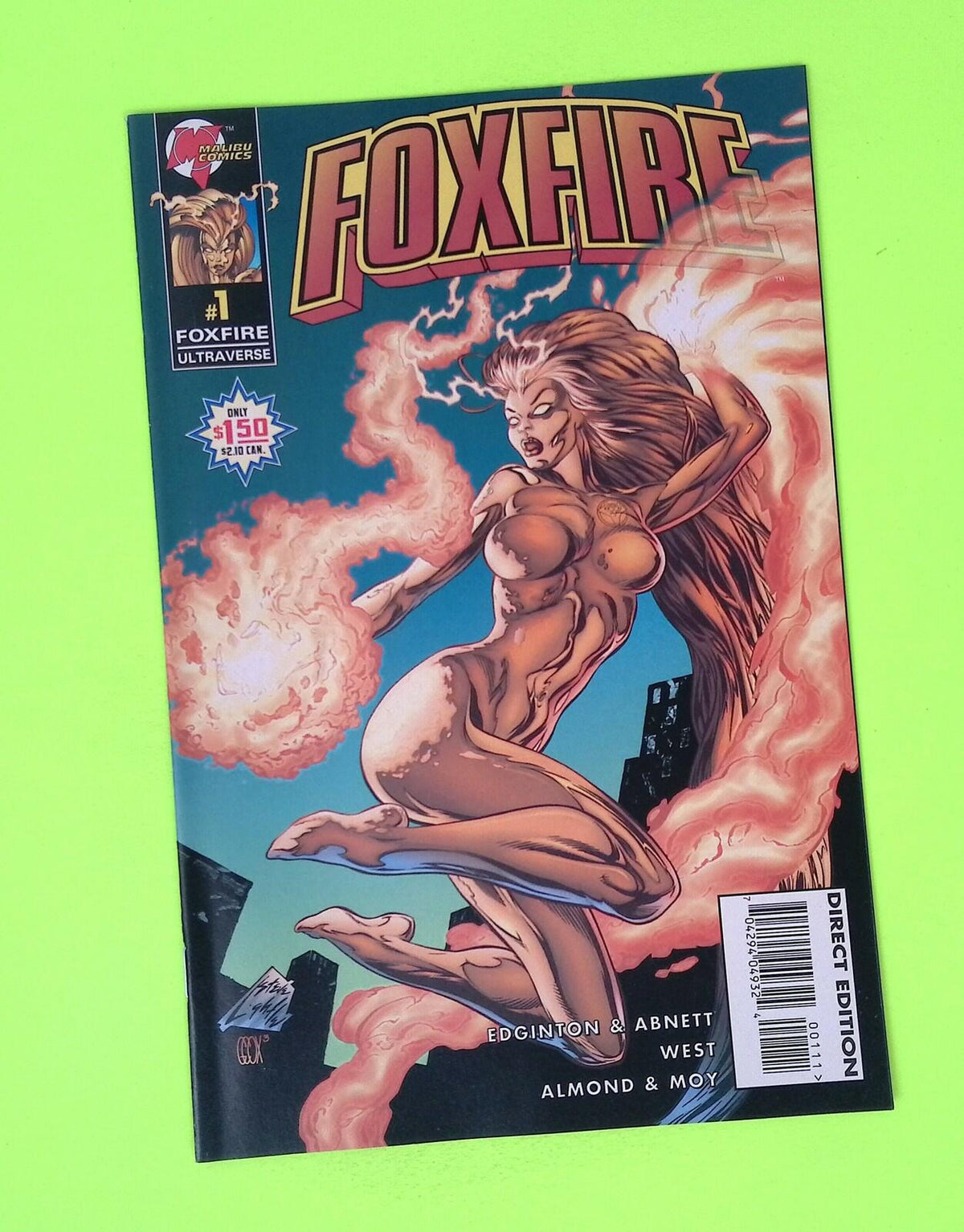 Foxfire #1b 1996 Malibu Comics Variant High Grade Comic Book J56-164