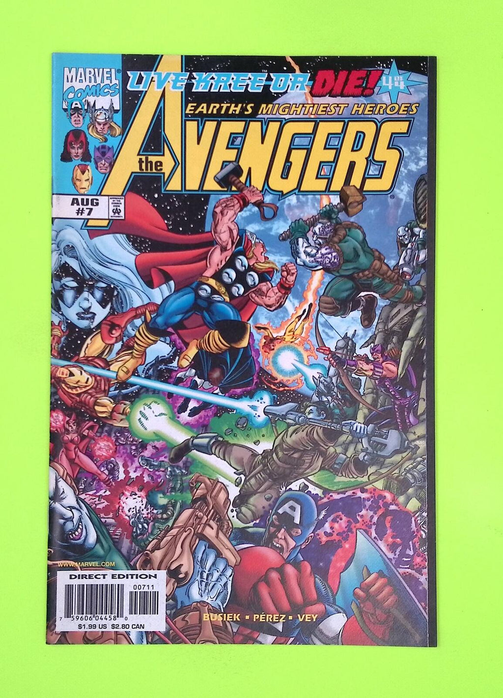 Avengers #7 Vol. 3 1998 Marvel Comics 8.0 Comic Book A42-25