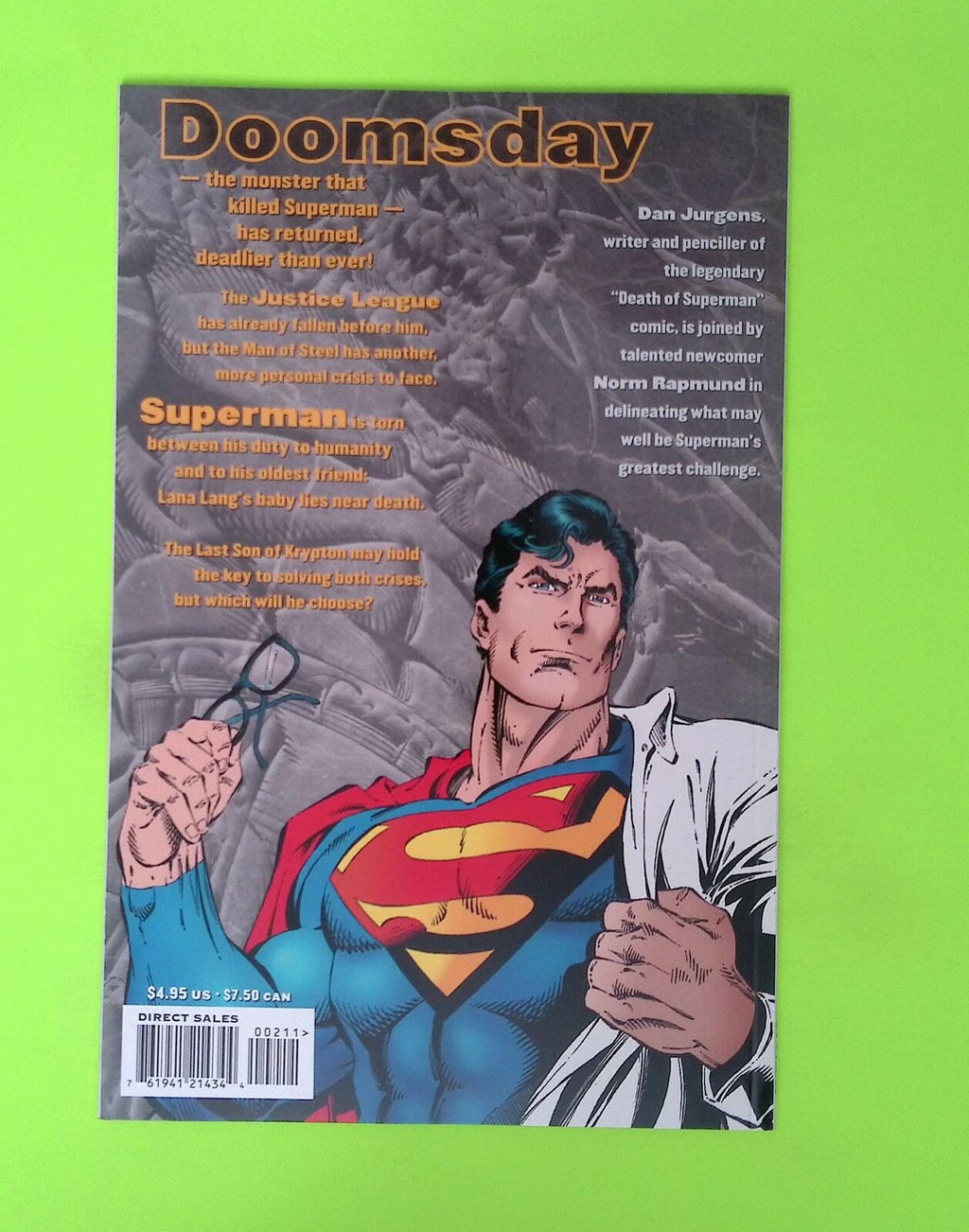 Superman The Doomsday Wars #2 1997 DC Comics 8.0 Comic Book X95-257