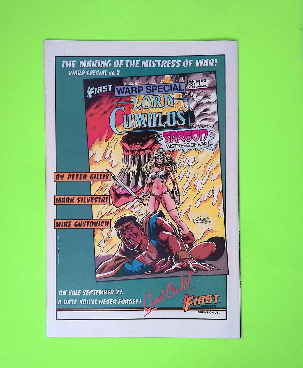 Jon Sable, Freelance #7 1983 First Comics High Grade Comic Book B26-114