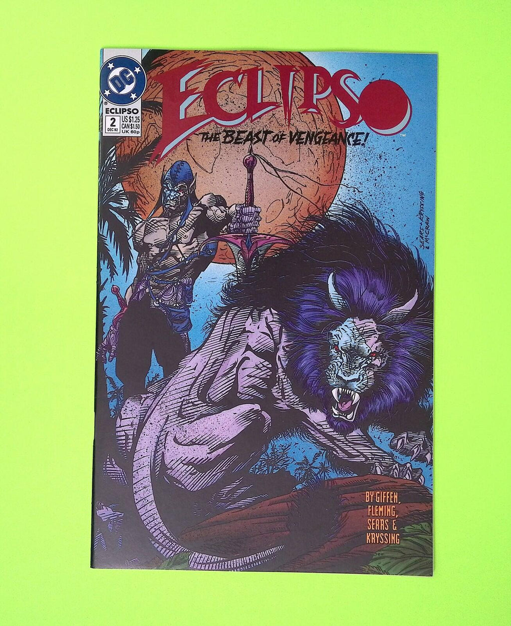 Eclipso #2 1992 DC Comics High Grade Comic Book Q35-23