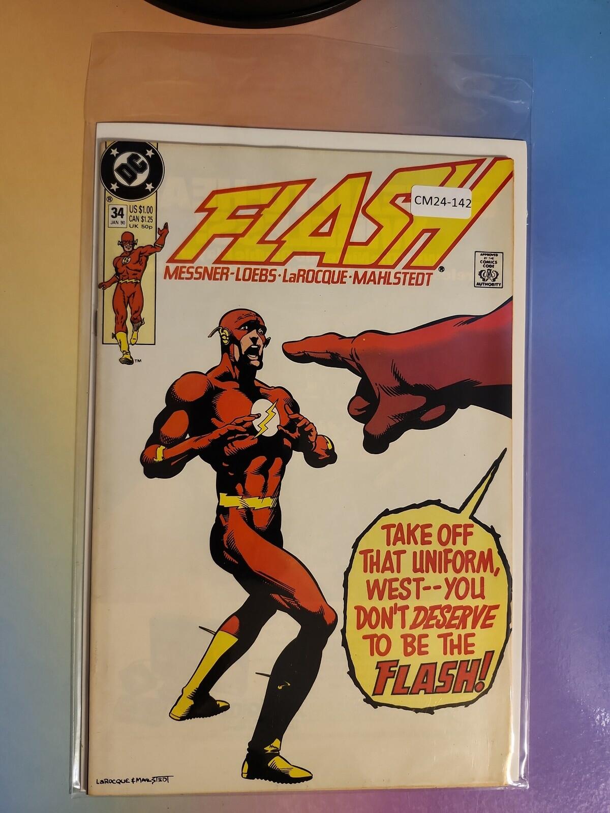 FLASH #34 VOL. 2 HIGHER GRADE DC COMIC BOOK CM24-142