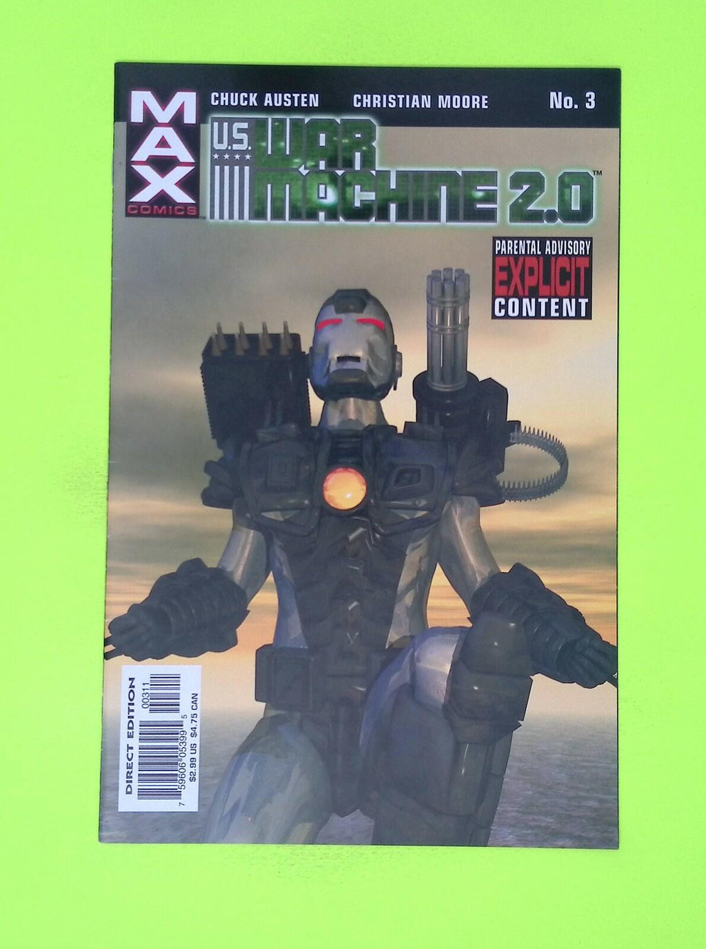 U.S. War Machine 2.0 #3 Vol. 2 MAX Comics 8.0 Comic Book W83-78