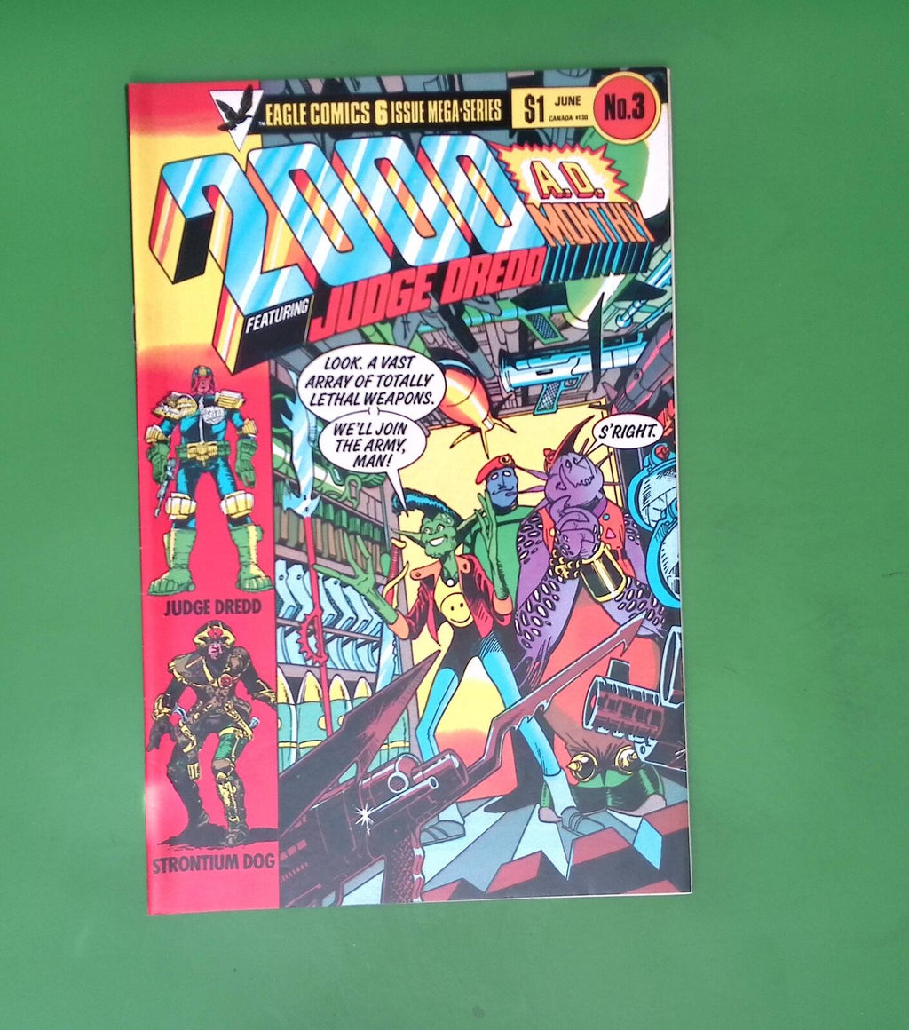 2000 A.D. Monthly #3 Vol. 1 1985 Eagle Comics High Grade Comic Book H69-41