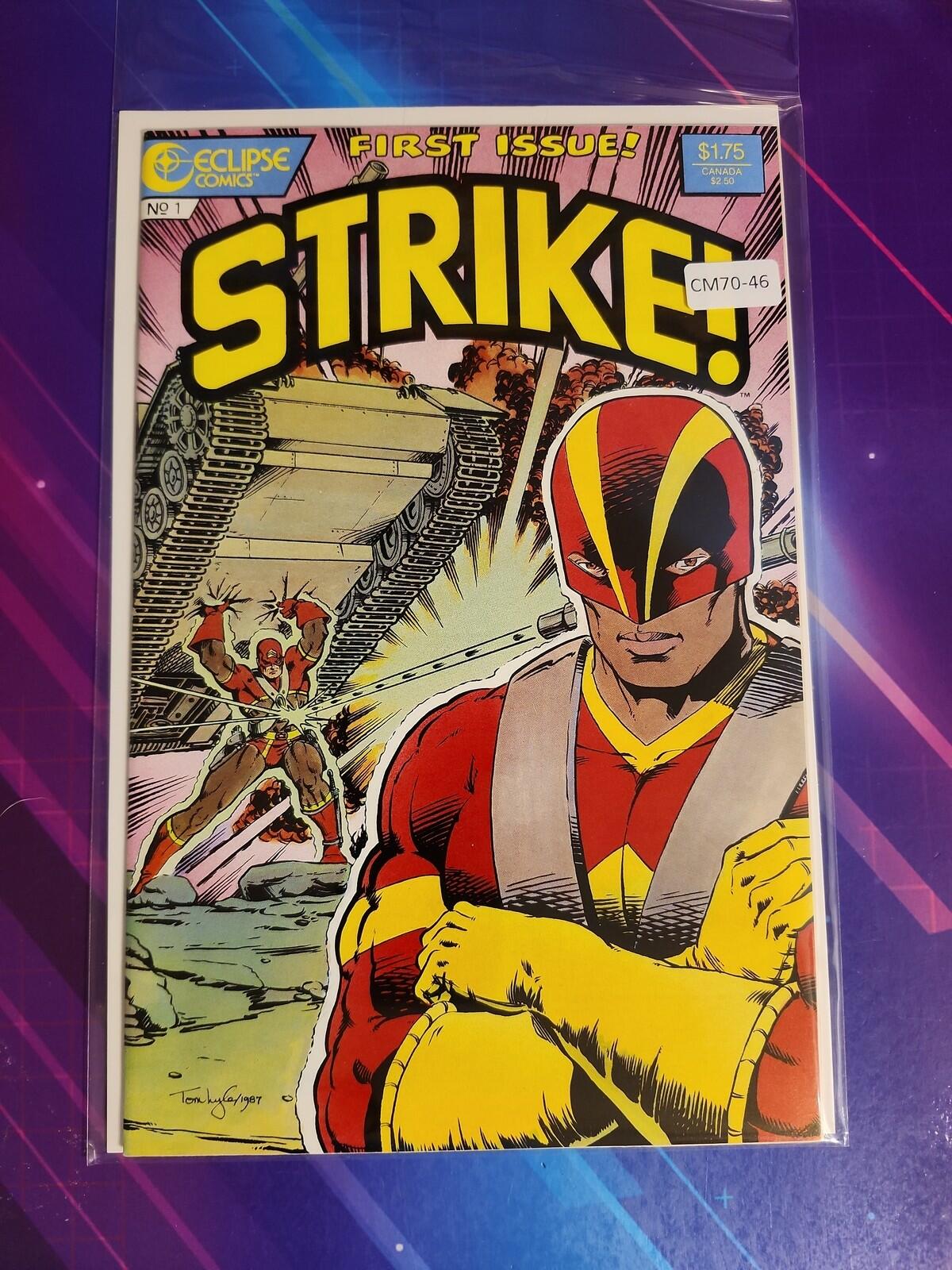 STRIKE! #1 HIGH GRADE 1ST APP ECLIPSE COMIC BOOK CM70-46