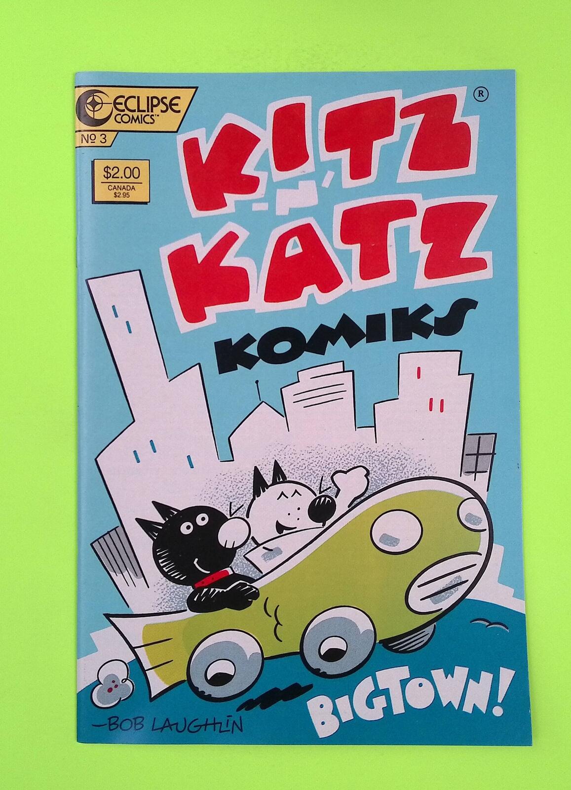 Kitz 'N Katz #3 Eclipse Comics High Grade Comic Book G67-263