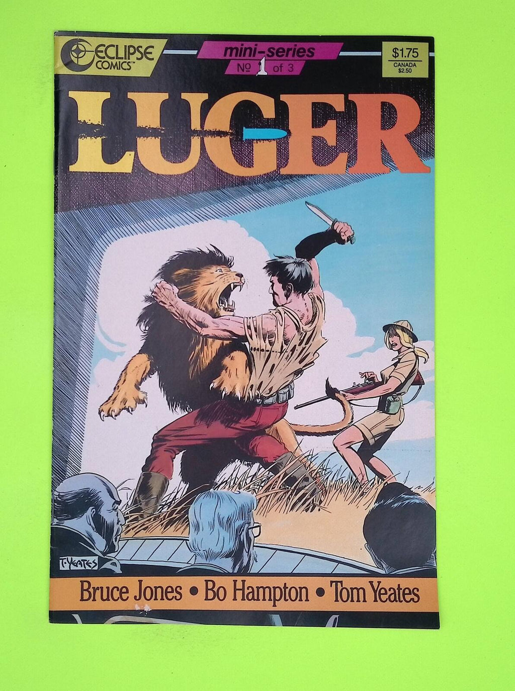 Luger #1 1986 Eclipse Comics Lower Mid Grade Comic Book A34-71