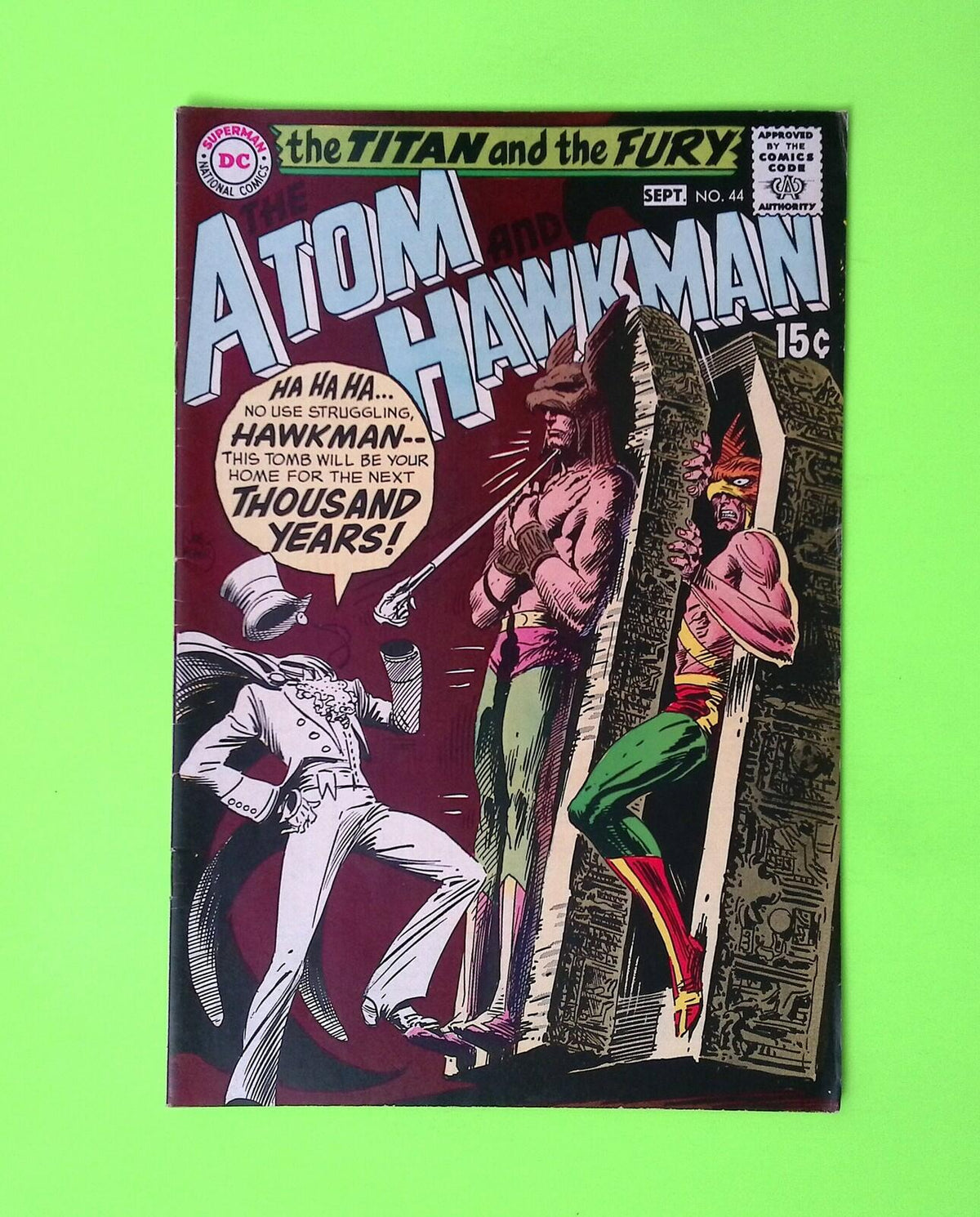 Atom and Hawkman #44 Vol. 1 1969 DC Comics High Grade Comic Book B19-174