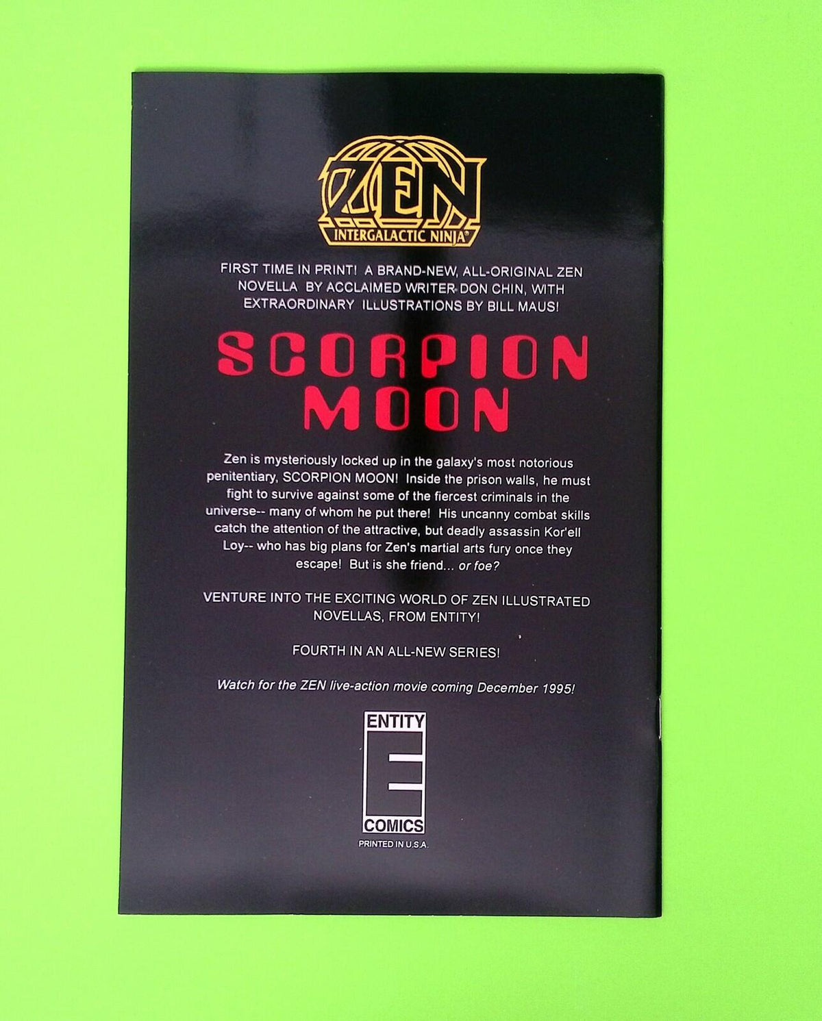 Zen Intergalactic Ninja Illustrated Novella #4 1994 Entity Comics B106-72
