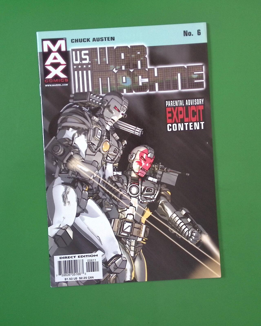 U.S. WAR MACHINE #6 VOL. 1 HIGH GRADE MAX COMIC BOOK TS76-223
