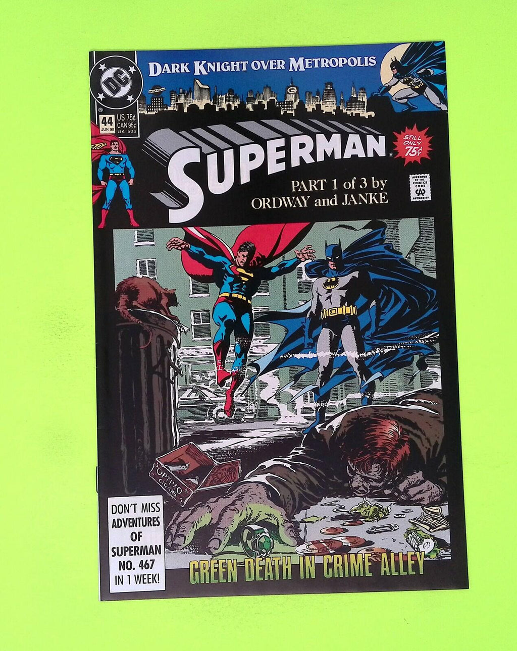 Superman #44 Vol. 2 1990 DC Comics 8.0 Comic Book P33-89