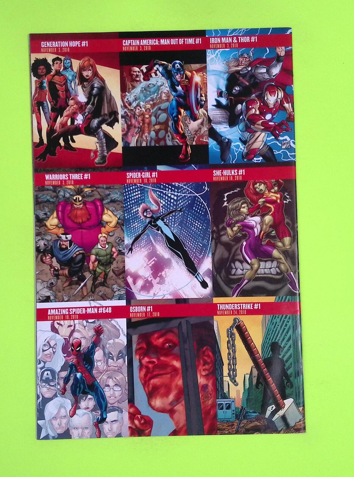 Marvel Sneak Peeks #1 2010 Marvel Comics 7.0 Comic Book G65-27