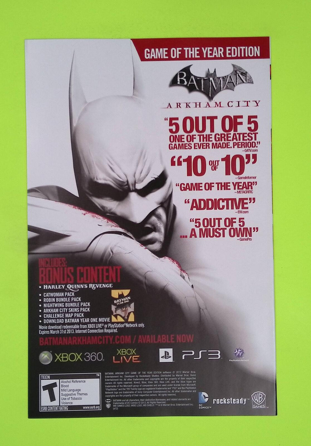 Batman Incorporated #2 Vol. 2 2012 DC Comics 8.0 Comic Book K20-138