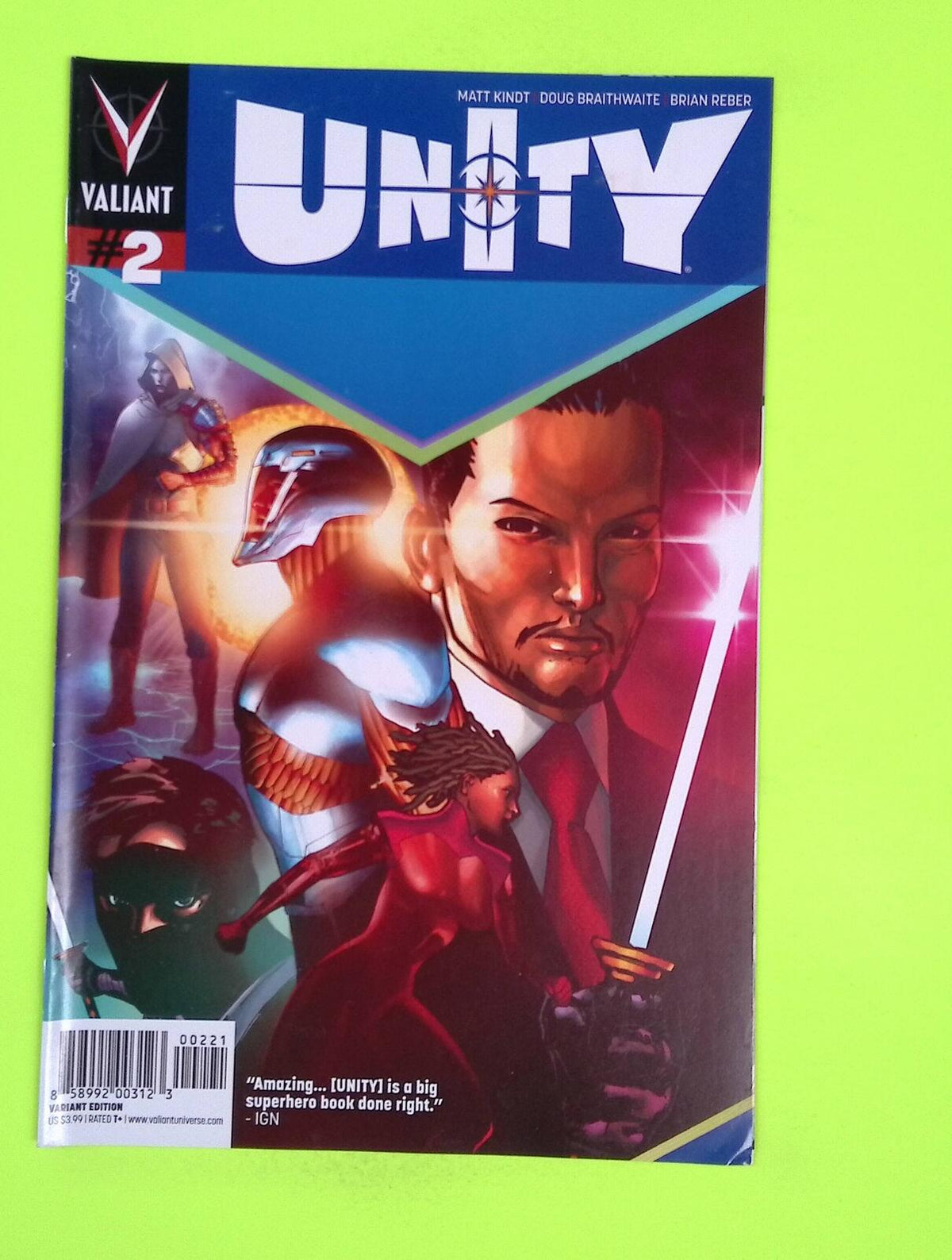 Unity #2b Vol. 2 2013 Valiant Entertainment Variant 9.0 Comic Book M14-255