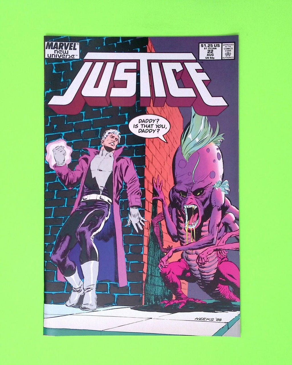 Justice #22 1988 Marvel Comics High Grade Comic Book B44-116