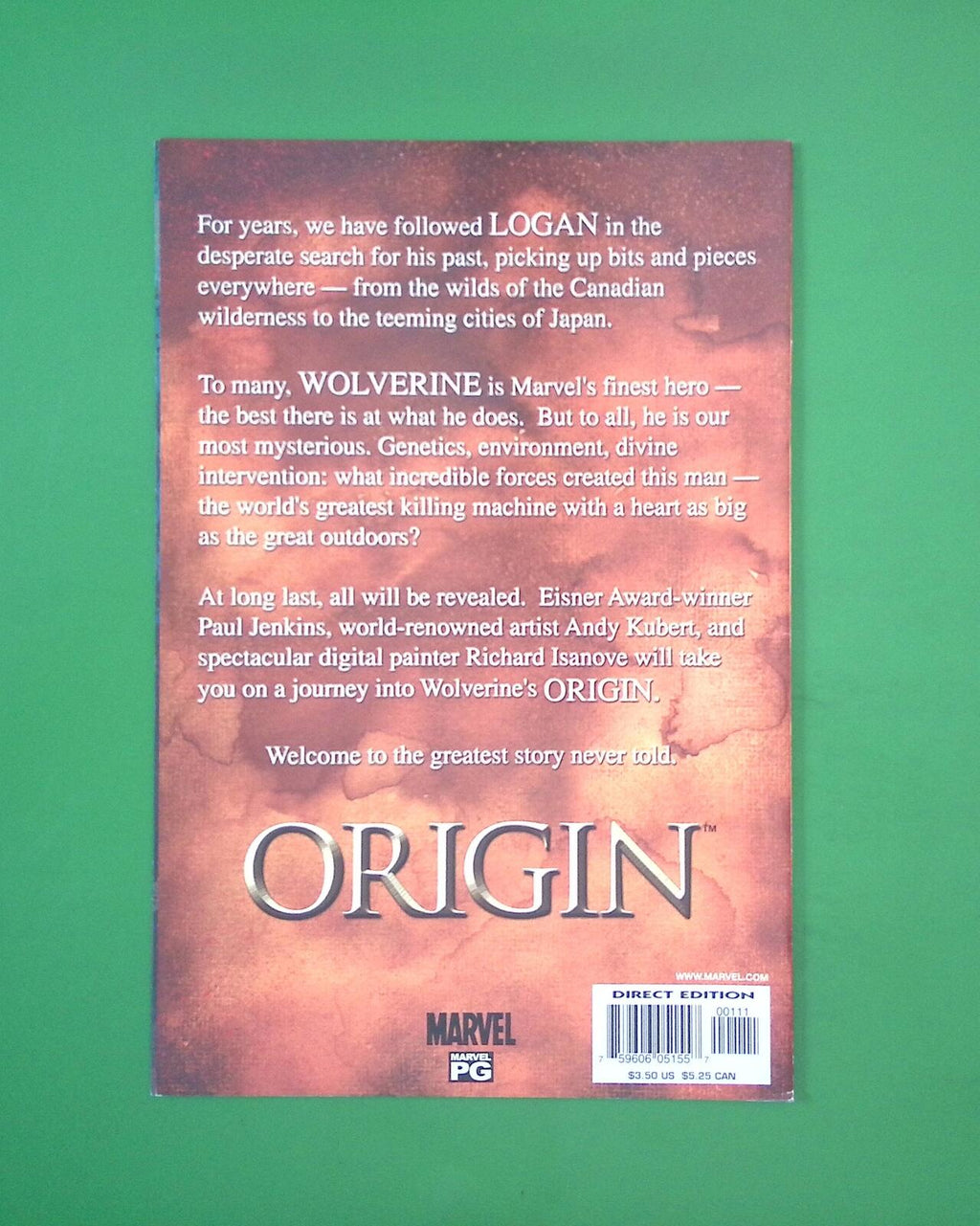 ORIGIN #1 HIGH GRADE 1ST APP MARVEL COMIC BOOK TS79-258
