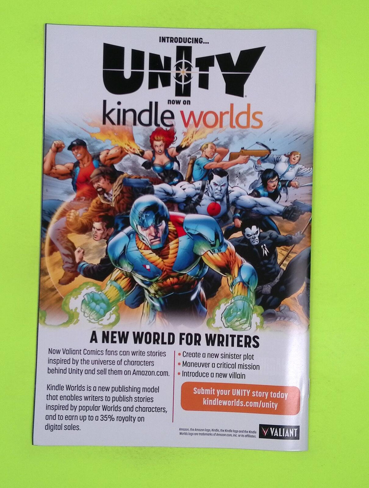 Unity #2 Vol. 2 2013 Valiant Entertainment High Grade Comic Book M15-283