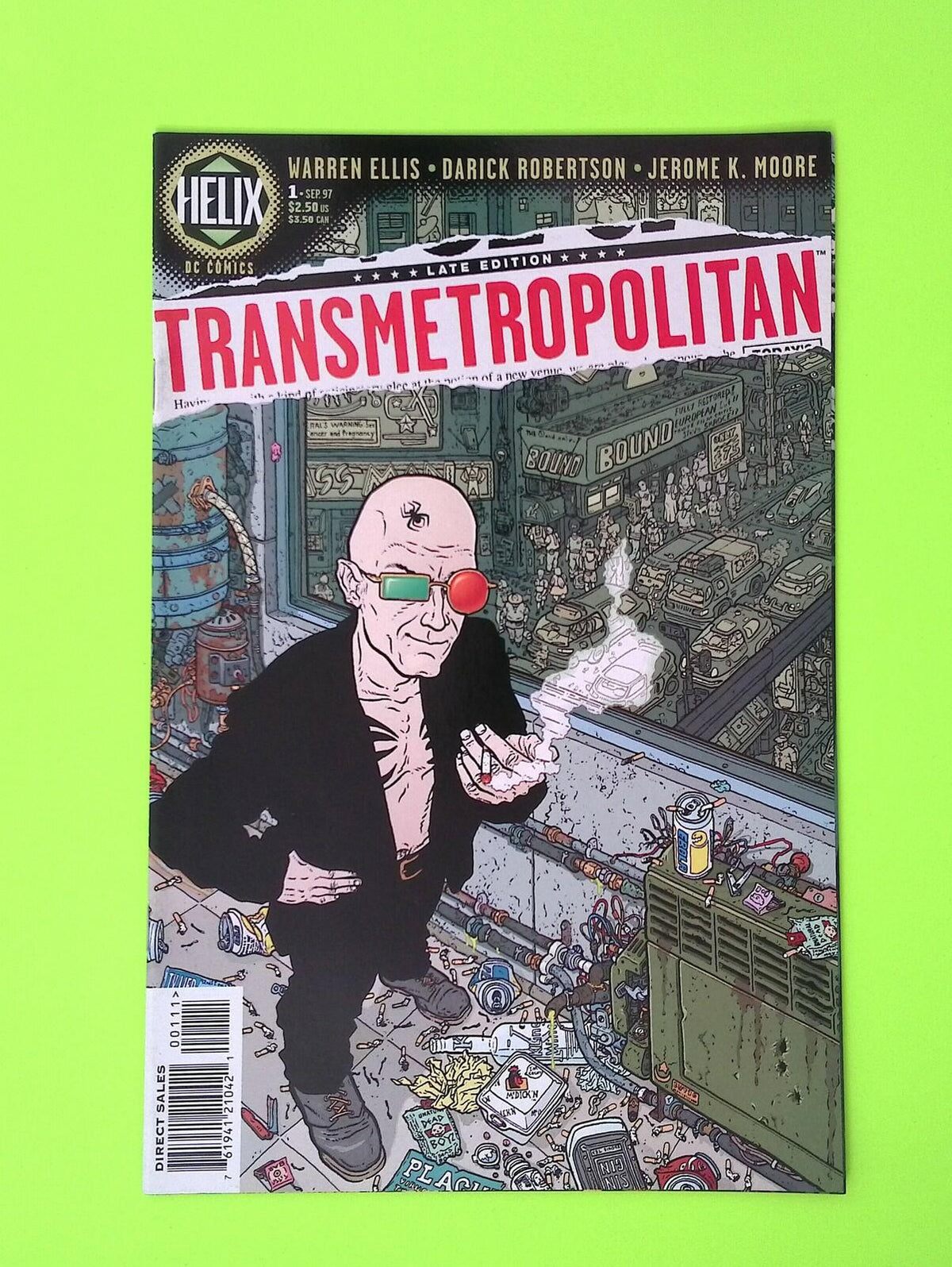 Transmetropolitan #1 1997 Helix High Grade Comic Book W202-133