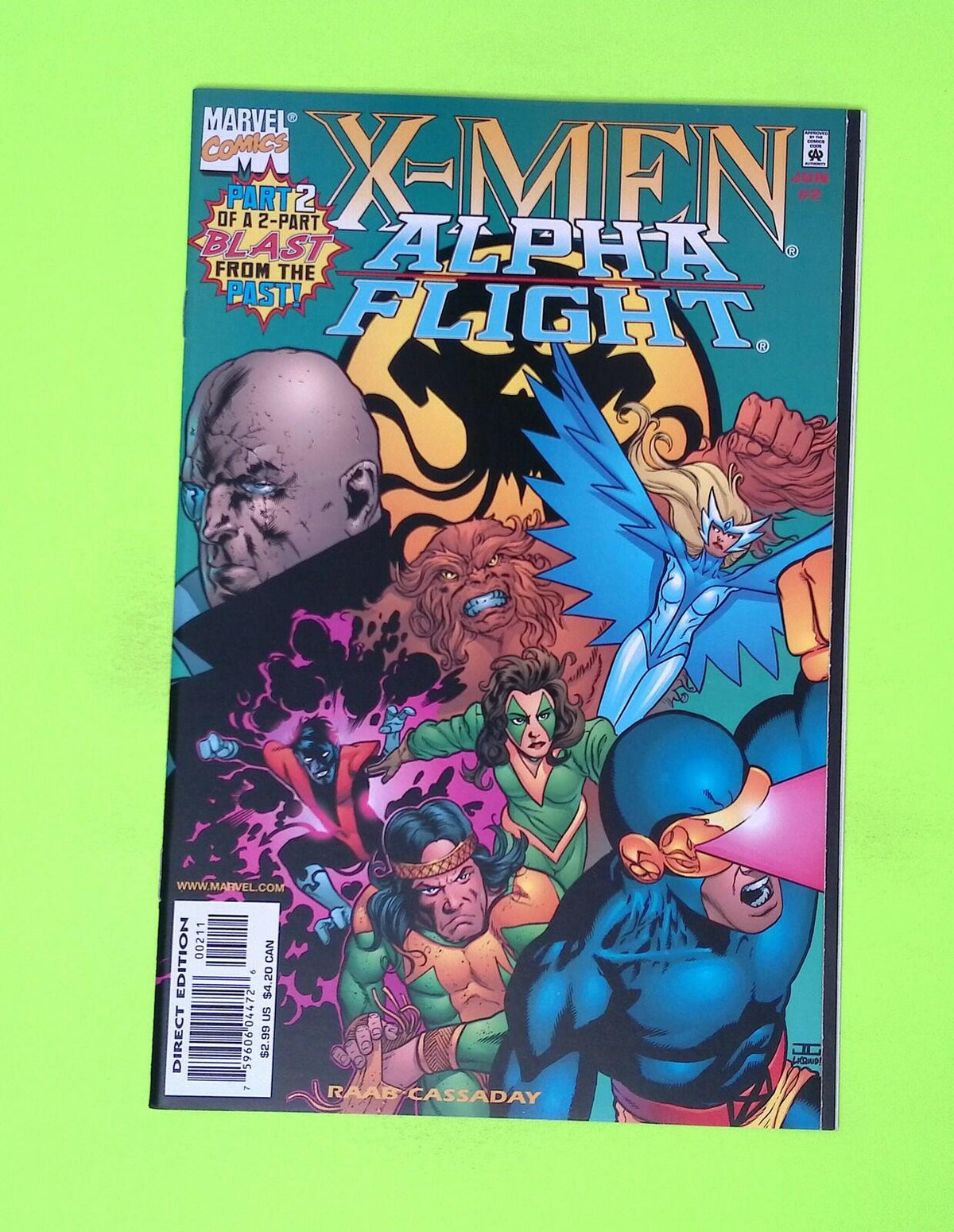 X-Men/Alpha Flight #2 1998 Marvel Comics High Grade Comic Book W148-168