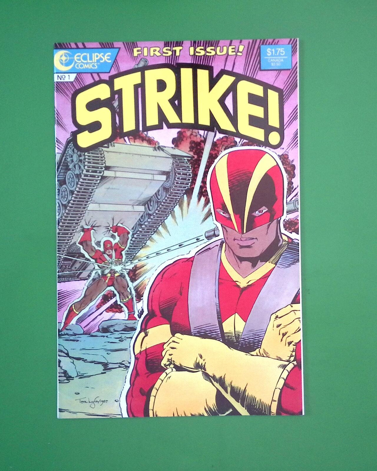 STRIKE! #1 8.0 1ST APP ECLIPSE COMIC BOOK V42-195