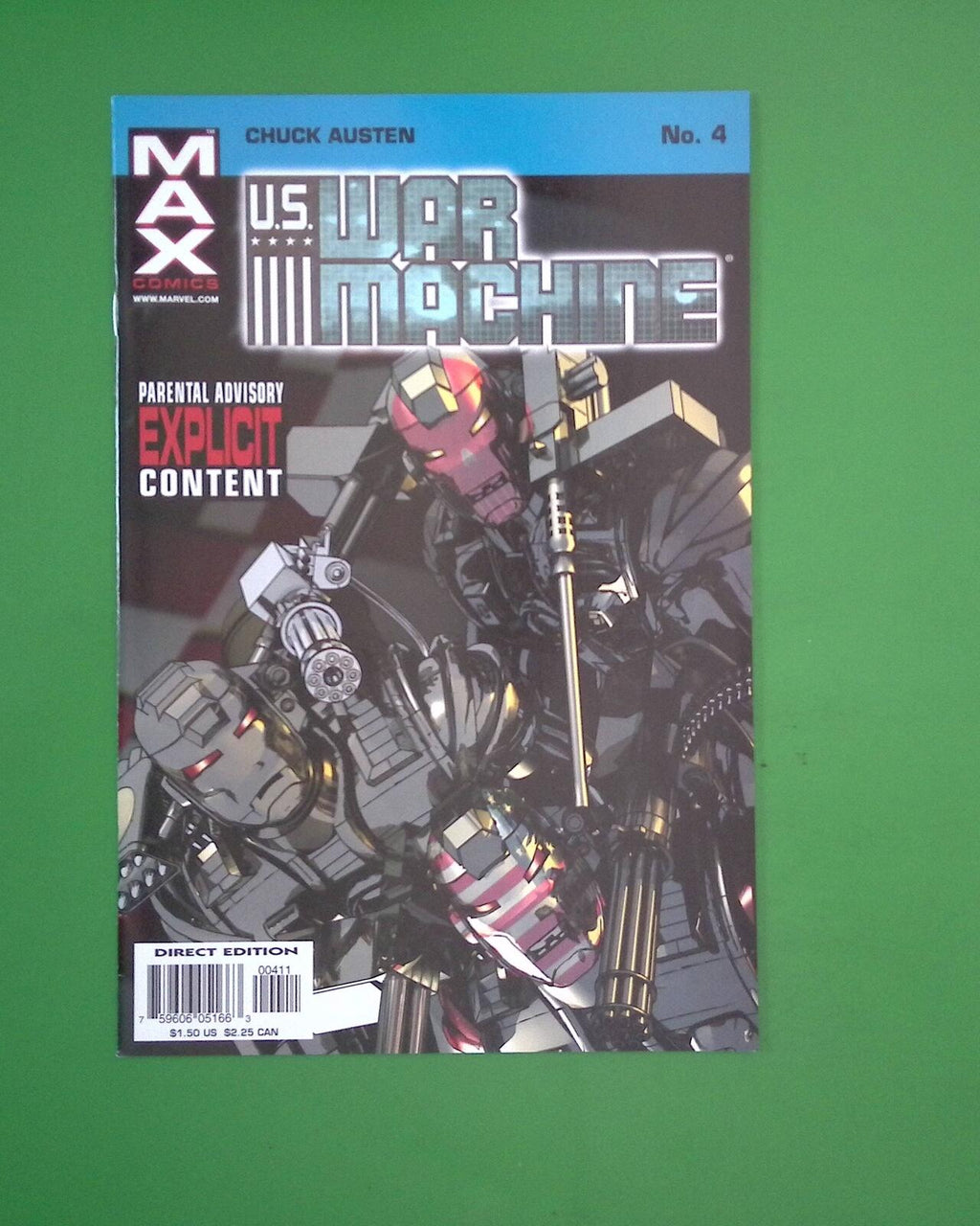 U.S. WAR MACHINE #4 VOL. 1 8.0 MAX COMIC BOOK V42-215