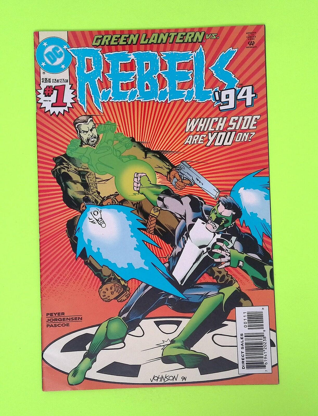 R.E.B.E.L.S. #1 Vol. 1 1994 DC Comics High Grade Comic Book P35-129