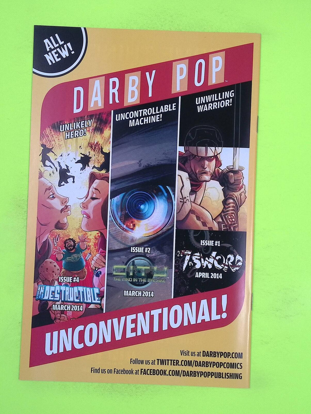 Indestructible #3sub 2014 IDW Publishing Variant High Grade Comic Book J1-166
