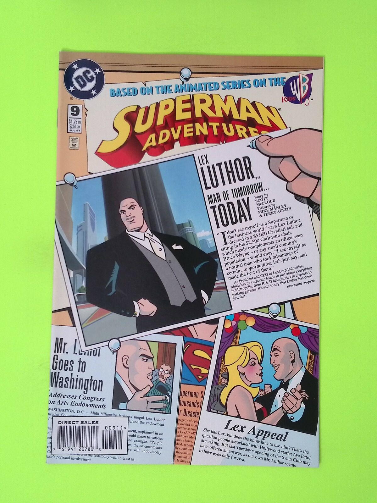 Superman Adventures #9 1997 DC Comics High Grade Comic Book W91-160