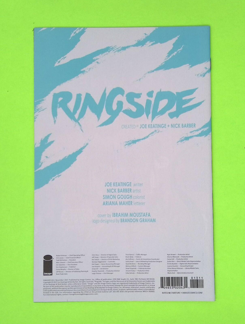 Ringside #13 2017 Image Comics High Grade Comic Book R26-47