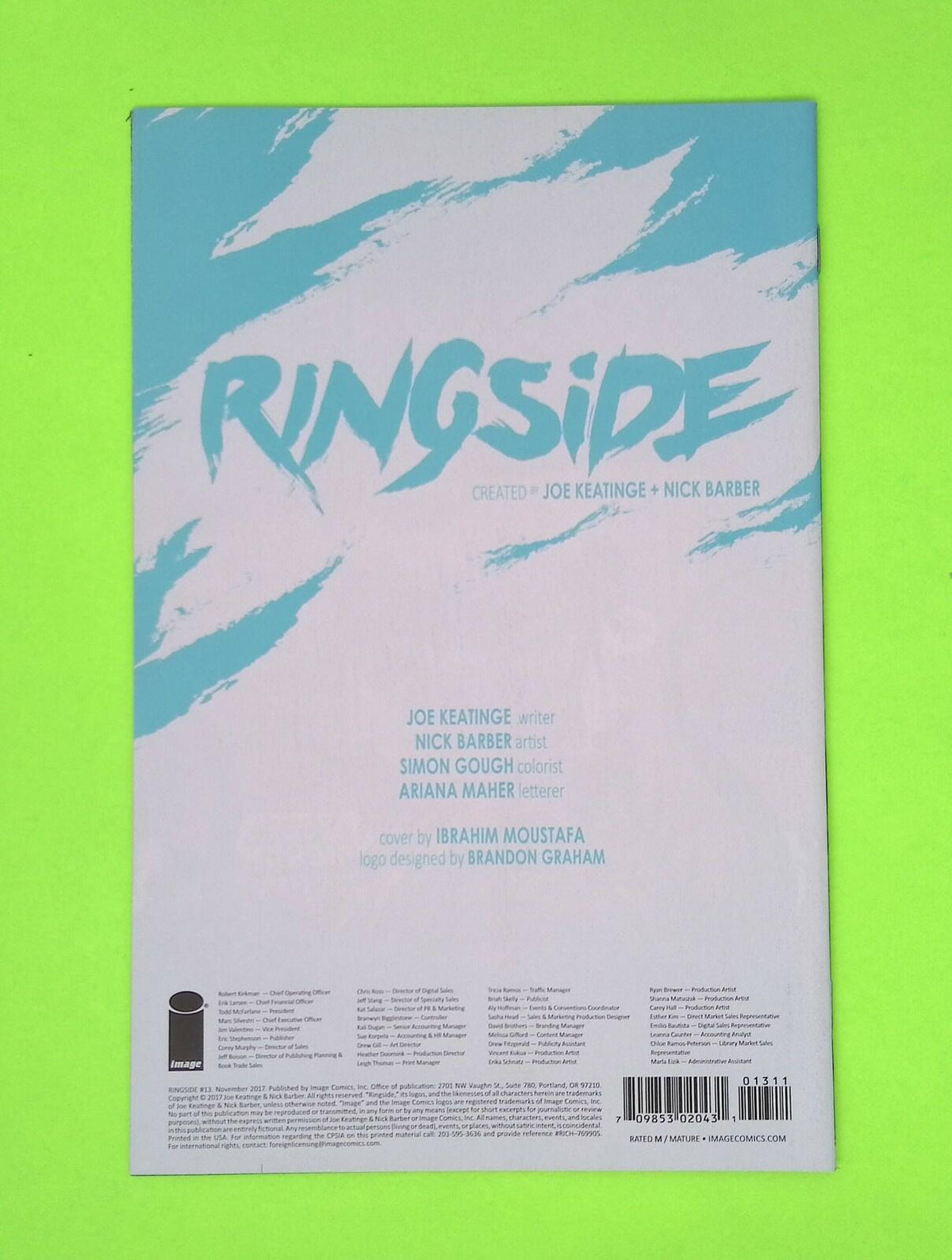 Ringside #13 2017 Image Comics High Grade Comic Book R26-47