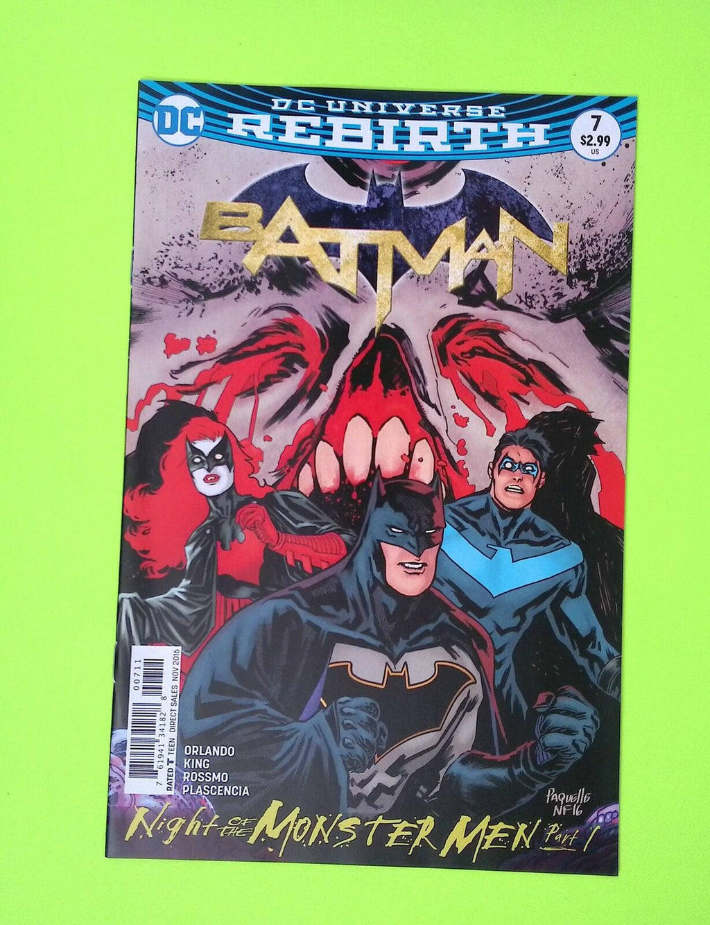 Batman #7 Vol. 3 2016 DC Comics High Grade Comic Book R93-12