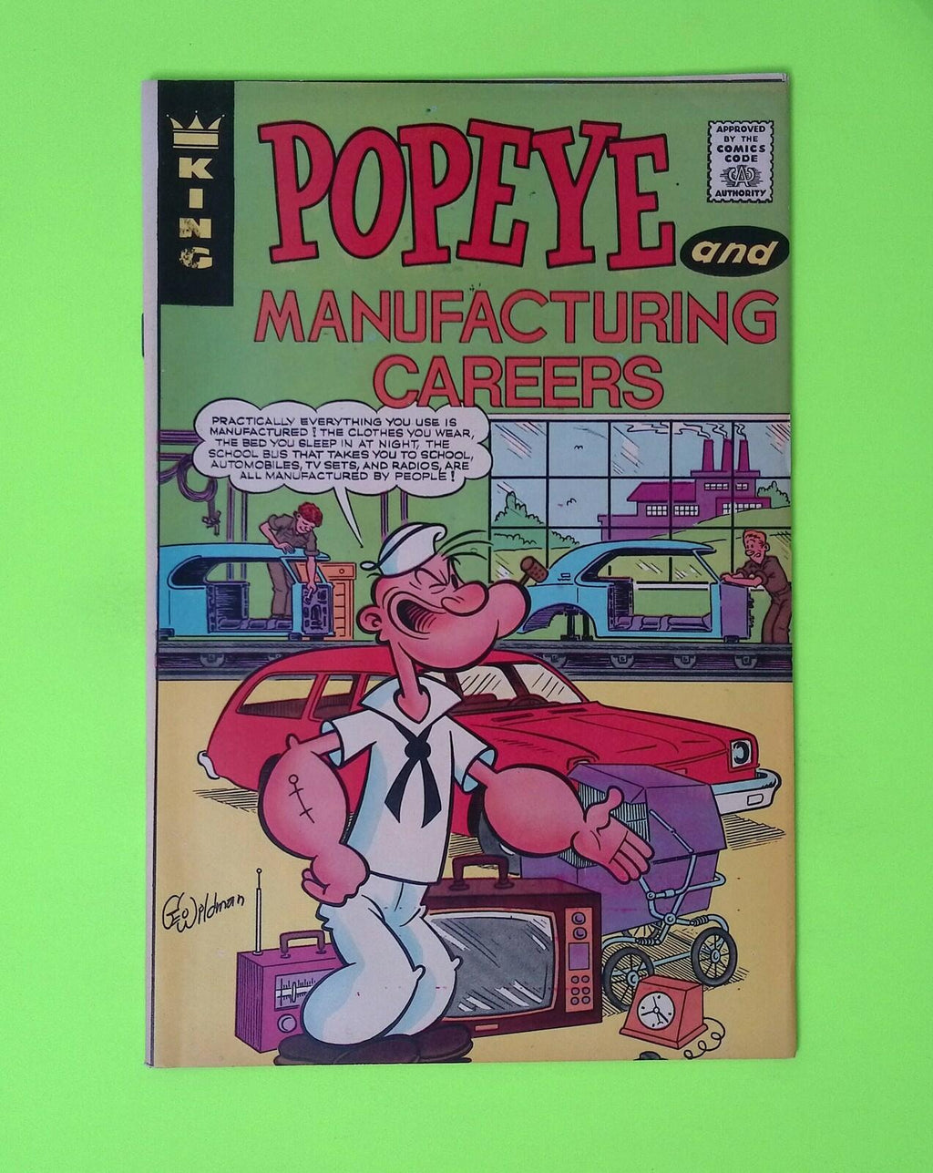 Popeye E-7 1971 Charlton Comics 8.0 Comic Book Q63-255