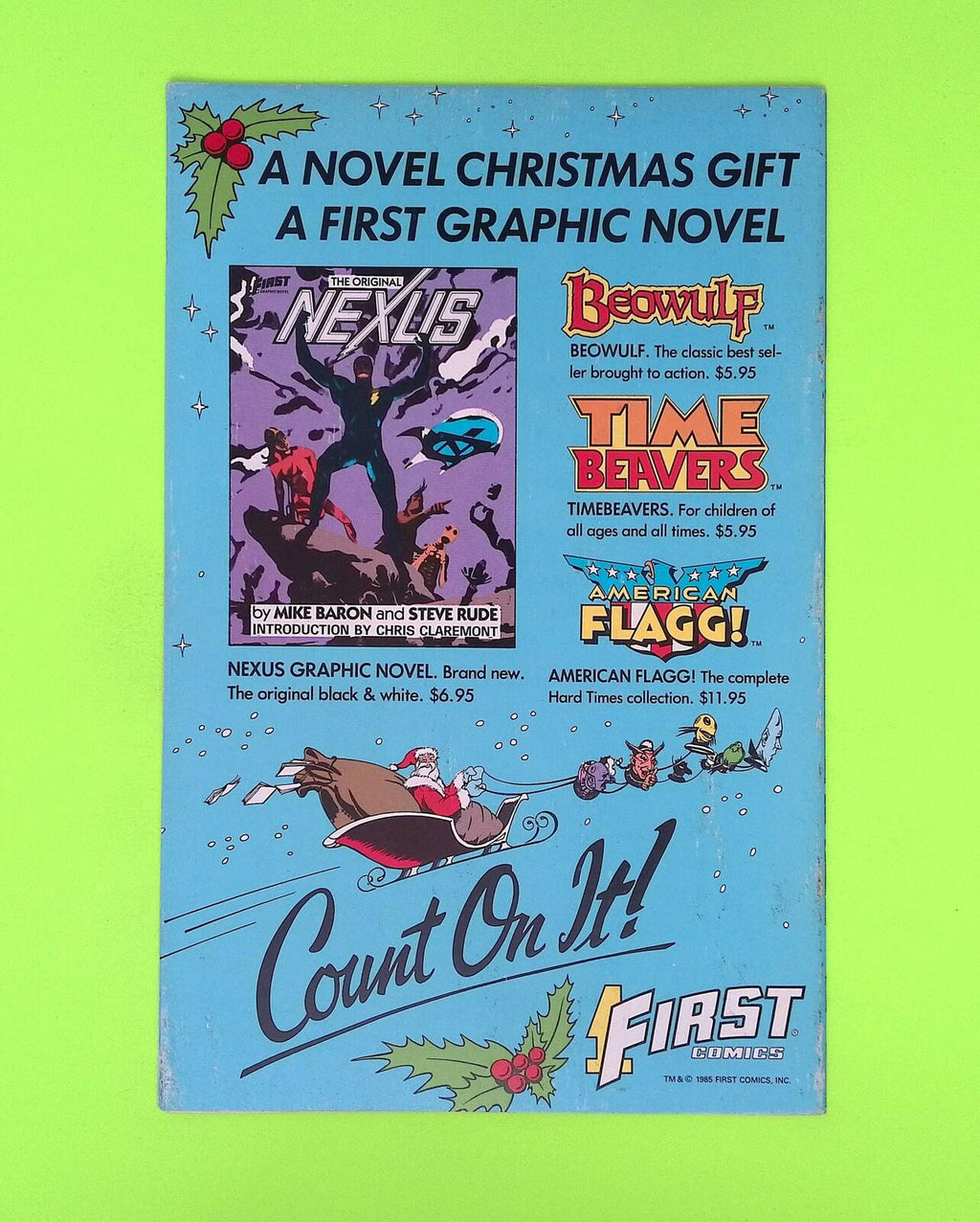First Adventures #5 First Comics High Grade Comic Book X147-200