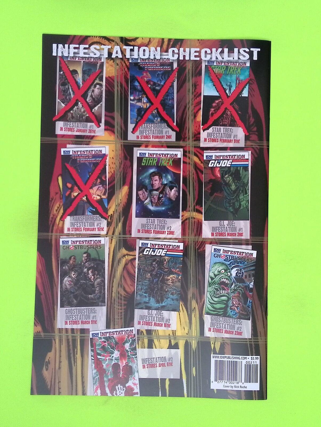 Infestation Transformers #2 2011 IDW Publishing High Grade Comic Book W100-142