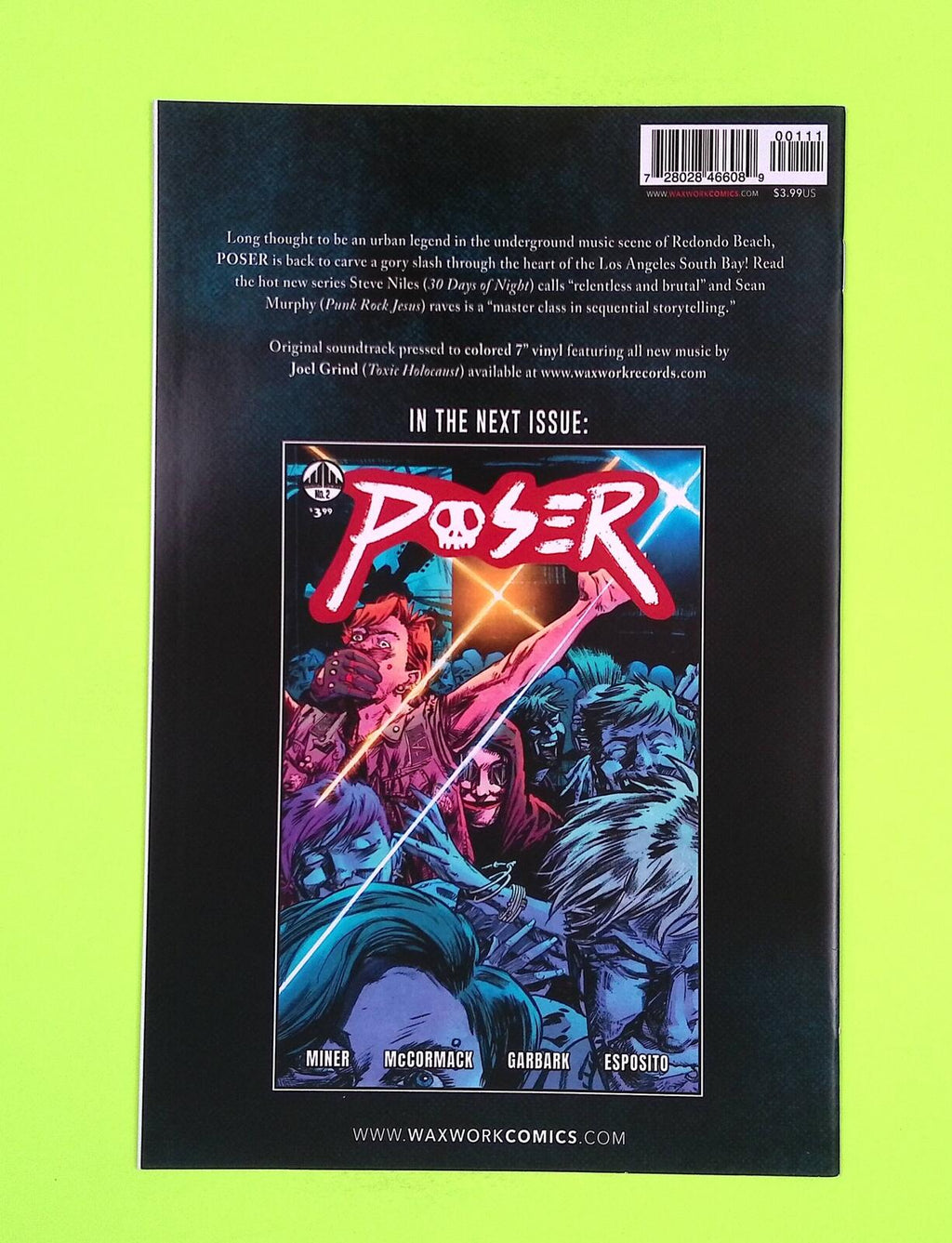 Poser #1 Waxwork Comics High Grade Comic Book J22-229