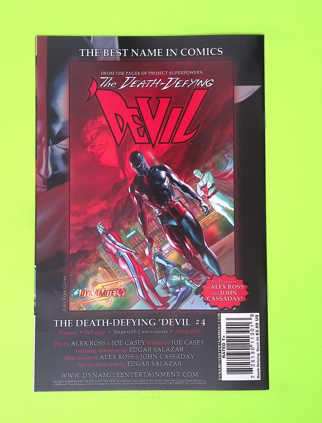 Death-Defying Devil #3c Vol. 1 2009 Dynamite Entertainment Variant W25-295