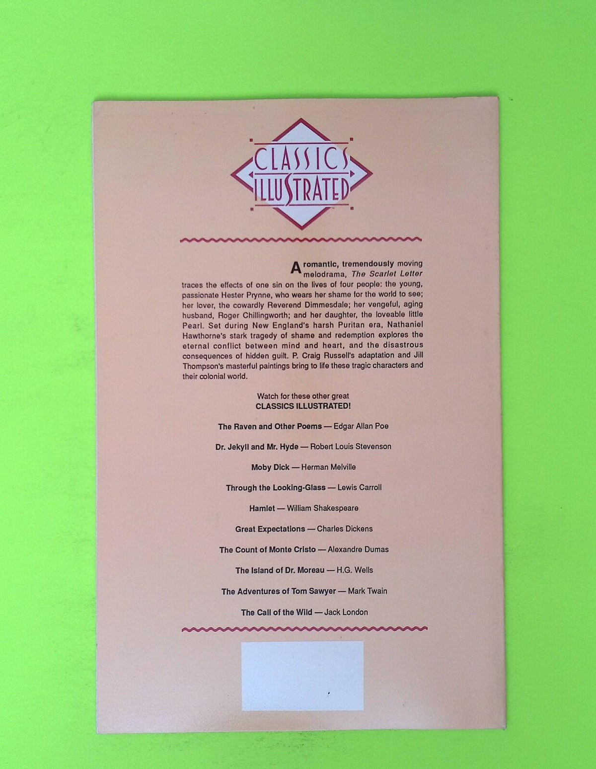 Classics Illustrated #6 Vol. 2 1990 First Comics High Grade Comic Book X155-42
