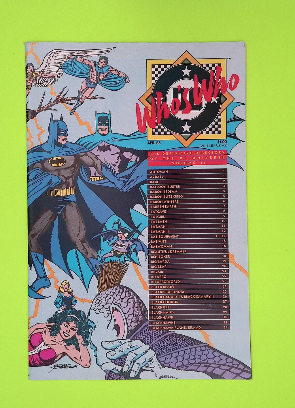 Who's Who #2 1985 DC Comics HIGH GRADE Comic Book V89-70