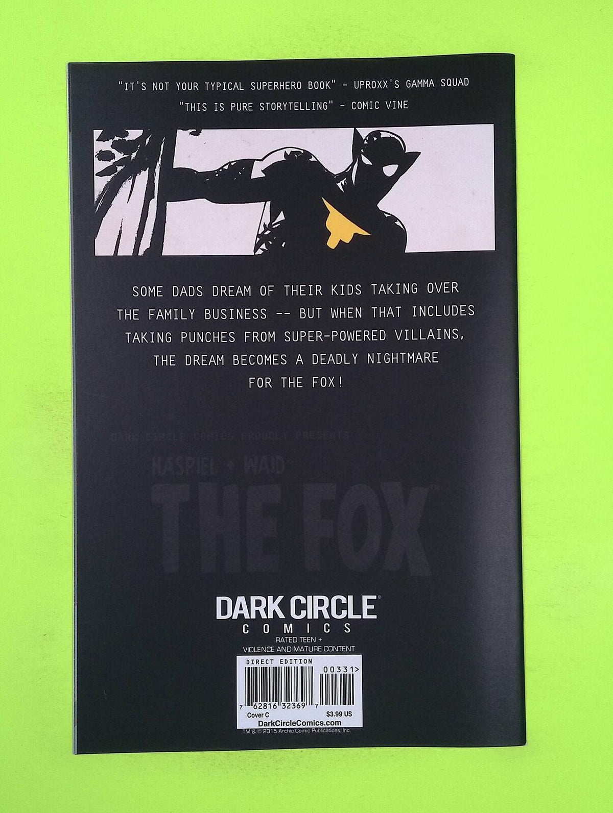 The Fox #3c Vol. 2 Dark Circle Comics Variant High Grade Comic Book M46-236
