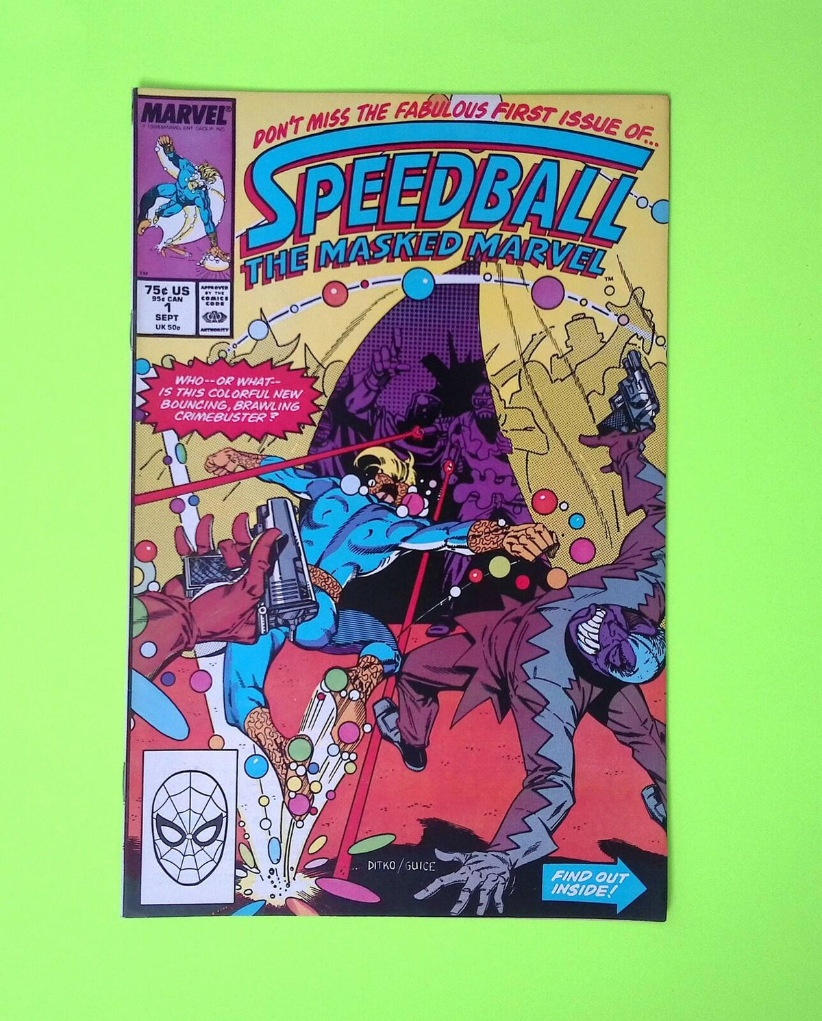 Speedball #1 1988 Marvel Comics 1st App Higher Grade Comic Book Q105-110